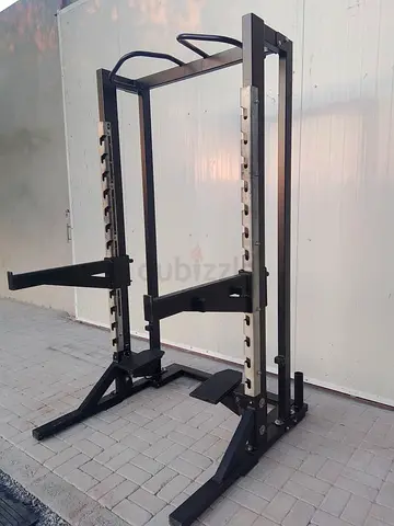My heavy-duty power/squat rack with pull-up bar and adjustable safety arms