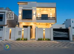For sale in Al Zahiyah area, Ajman: a luxurious 5-bedroom villa with registration fees, super deluxe