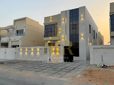With only a 10% down payment | Own a luxury villa in Al Helio 2, Ajman | 5 master bedrooms with a pool | Ready to move in. 4,000 sq ft