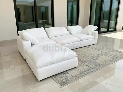 Marina home luscious feather filled sofa with footstool