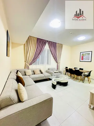 Sharjah, Al Taawun, two bedrooms and a living room, second occupant, fully furnished with super deluxe hotel-style furniture.