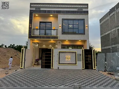 Luxury villa with 5 master rooms in Al Helio, Ajman - modern design with a spacious roof and bank financing available