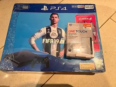 Sony PS4 Slim Gaming Console 4tb Black + 500gb+Dual Shock 4 Controller + 1 game