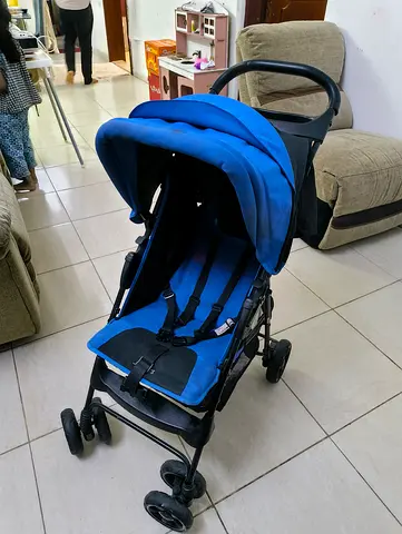 Juniors Blue lightweight single stroller - used, good condition