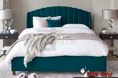 High Quality Luxury Velvet Bed King Size with Spring Mattress