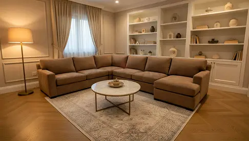 Cratebarrel axis u shape sofa