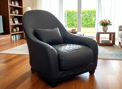 Italian leather armchair