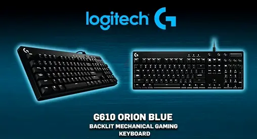 Logitech G610 Orion Blue Mechanical Keyboard | Open Box | Black
