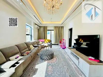 Modern villa for sale in Al Yasmin area, connected to electricity, water, and air conditioning, at a bargain price. Excellent finishing. Freehold owne