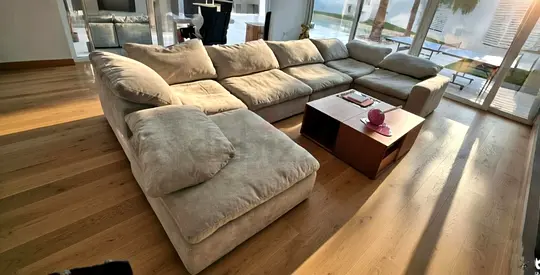 Premium quality pan Emirates pianca feather filled sofa