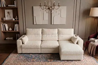 Luxury Style Sofa Bed Premium look sofa in cream color. Comfortable seating and sleeping option ava