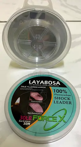 High-Quality Layabosa 100% Fluorocarbon Shock Leader - 30LB 30M