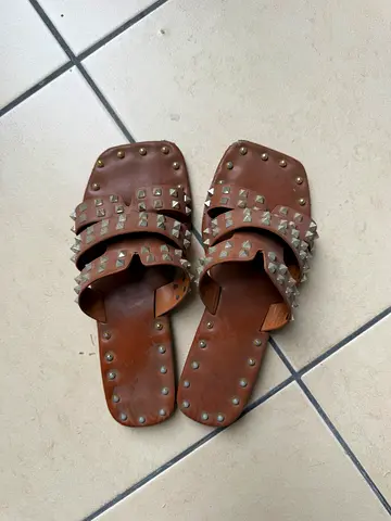 Stylish Brown Studded Sandals