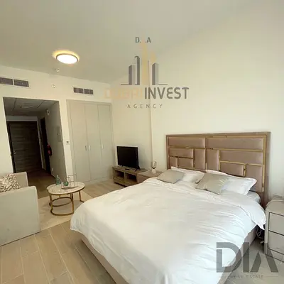 استوديو مفروش | بلوم هايتس 2 | شرفة | إطلالة على وسط المدينة وحمام السباحة