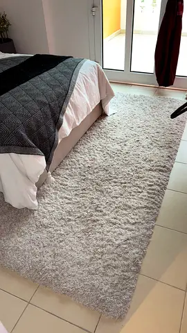 Large Light Grey California Shaggy Rug