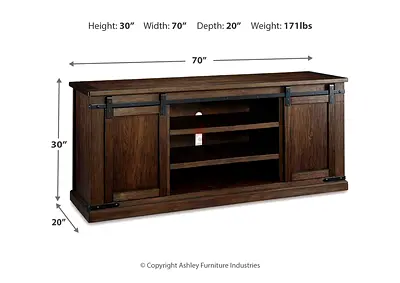 Wooden Entertainment Center with Ample Storage