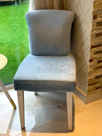 Elegant Blue Velvet Chair from Marina home
