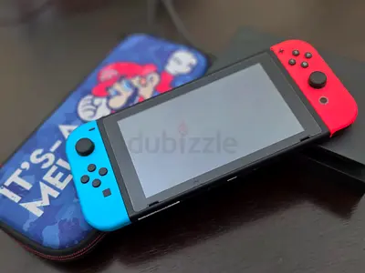 The Nintendo Switch with the Game Card