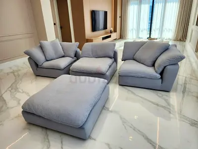Marina home Luscious feather 🪶 filled modular sofa with footstool