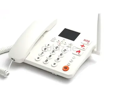 LF9002 Cordless Fixed Wireless Phone with SIM Card Slot, 2G/3G/4G Support, Strong Signal (white)