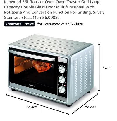 Kenwood 56L Toaster Oven — Rotisserie  Convection (Silver)