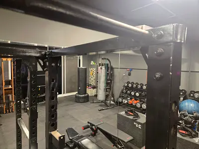 Heavy Duty Squat Rack for Sale, lightly used and painted black. Replacing it because I bought a new