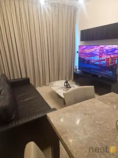Furnished 1BR Apartment | Binghatti Creek | Creek &amp; Courtyard View