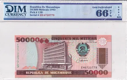 Mozambique Banknote 50.000 meticais 1993 DIM 40 AED