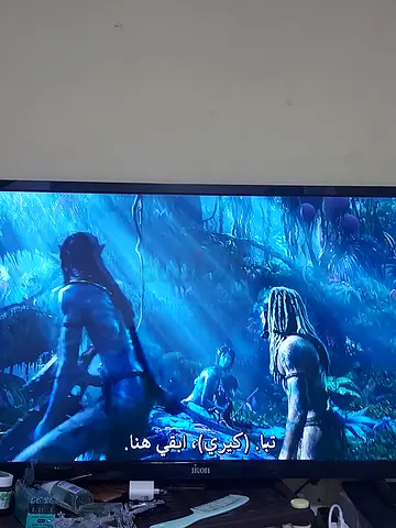 Ikon tv 40 inch, with tv box 5 years have all channels recorded movies and new cimema movies