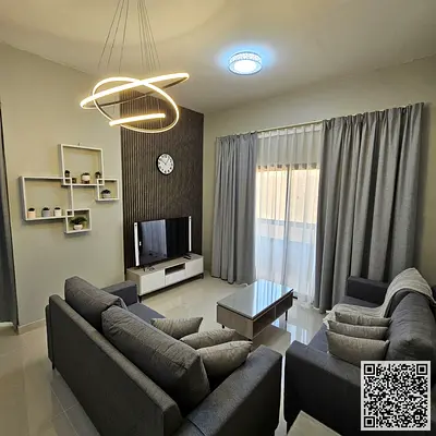 أفخم وأجمل شقة غرفة و صالة مفروشة بالكامل ثاني ساكن للإيجار الشهري في عجمان - منطقة الجرف 2 - شامل الفواتير و الإنترنت ⚡📶 فرش فاخر !