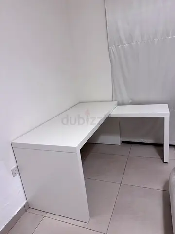 White L-shaped Study/Computer Desk