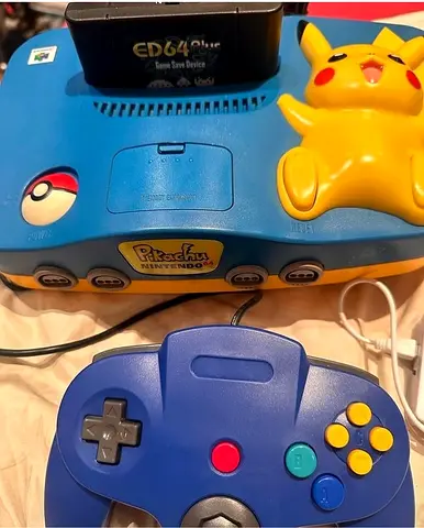 Nintendo 64 Pikachu Pokemon Blue yellow Console