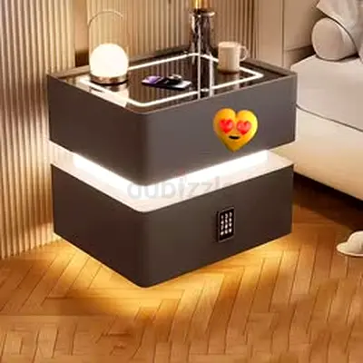 MOJO ROYAL Brand New Nightstand for Bedroom with Charging Station,