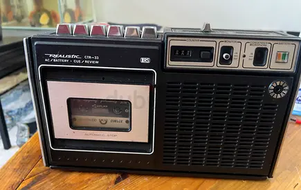 Vintage cassette player — not working for it’s original purpose, vintage decor piece