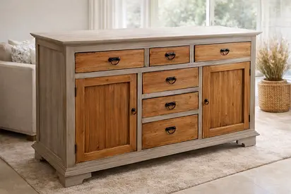 Pan Home - Elegant Wooden Sideboard Cabinet