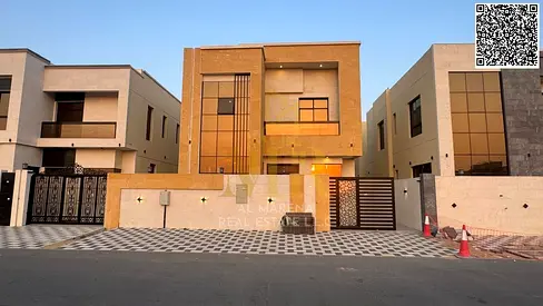 Luxury villa in Al Yasmin, 5 master bedrooms, majlis, living room, kitchen and maid's room, all-inclusive price