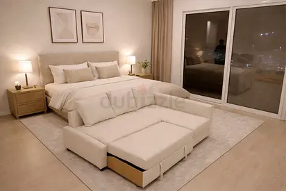 IKEA beige color sofabed with storage
