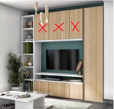 Modern Entertainment Center with Shelves