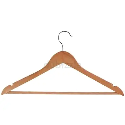 Wooden clothes hanger with trouser bar — good condition