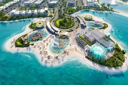 عيش الفخامة على جزيرة خاصة في الشارقة_صف أول على البحر | أقل سعر للقدم_اقامه ذهبيه