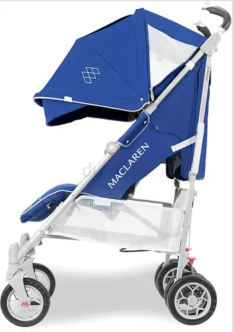 Original Maclaren lightweight umbrella compact travel stroller — blue, foldable