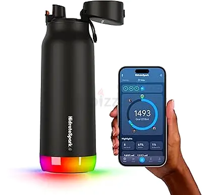 Hidrate Spark PRO Smart Water Bottle – Insulated Stainless Steel – Tracks Water Intake with Bluetoot