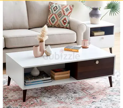 Selling my mid-century coffee table with storage (white  walnut)