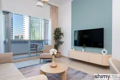 Gleaming | Marina &amp; Dubai Eye View | High Floor | Furnished | Bay Central