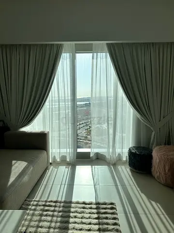 Stylish Curtains for Living Room and bedroom. White curtain and Gray curtain.
