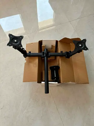 Dual VESA Monitor Arm Desk Mount (Adjustable) - Used