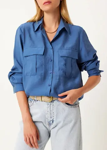 New blue shirt size M