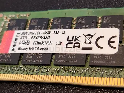 Kingston 32GB DDR4 PC4-2666 Server RAM (KTD-PE426/32G)