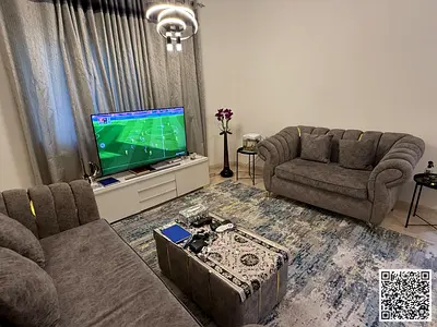 شقه فاخره غرفه وصاله مع بلكونه باطلاله مفتوحه.كورنيش عجمان الرميله.مفروش بالكامل للإيجار الشهري✨الإيجار يشمل الفواتير والإنترنت وموقف