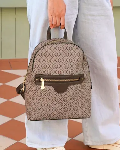 Designer-Style Monogram Backpack